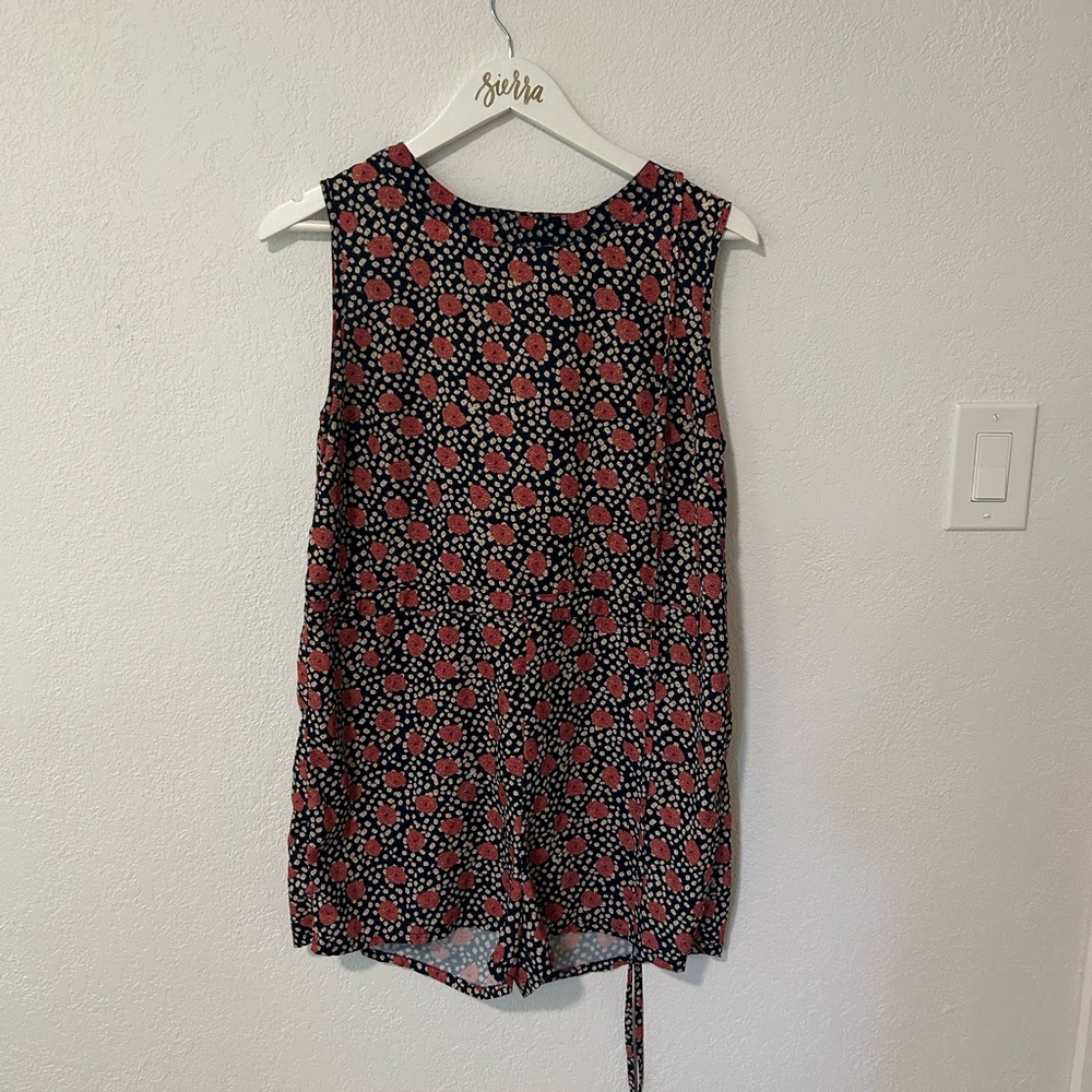 Zara Black and Red Sleeveless Romper